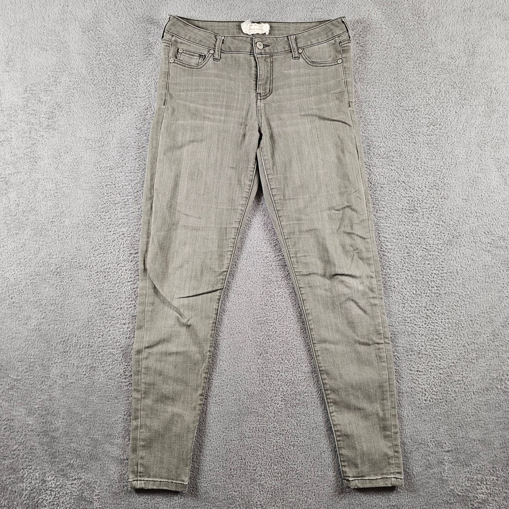 Altar'd State Rosin Wash Skinny Jeans Size 29/9 Mid Rise Grey Green Denim